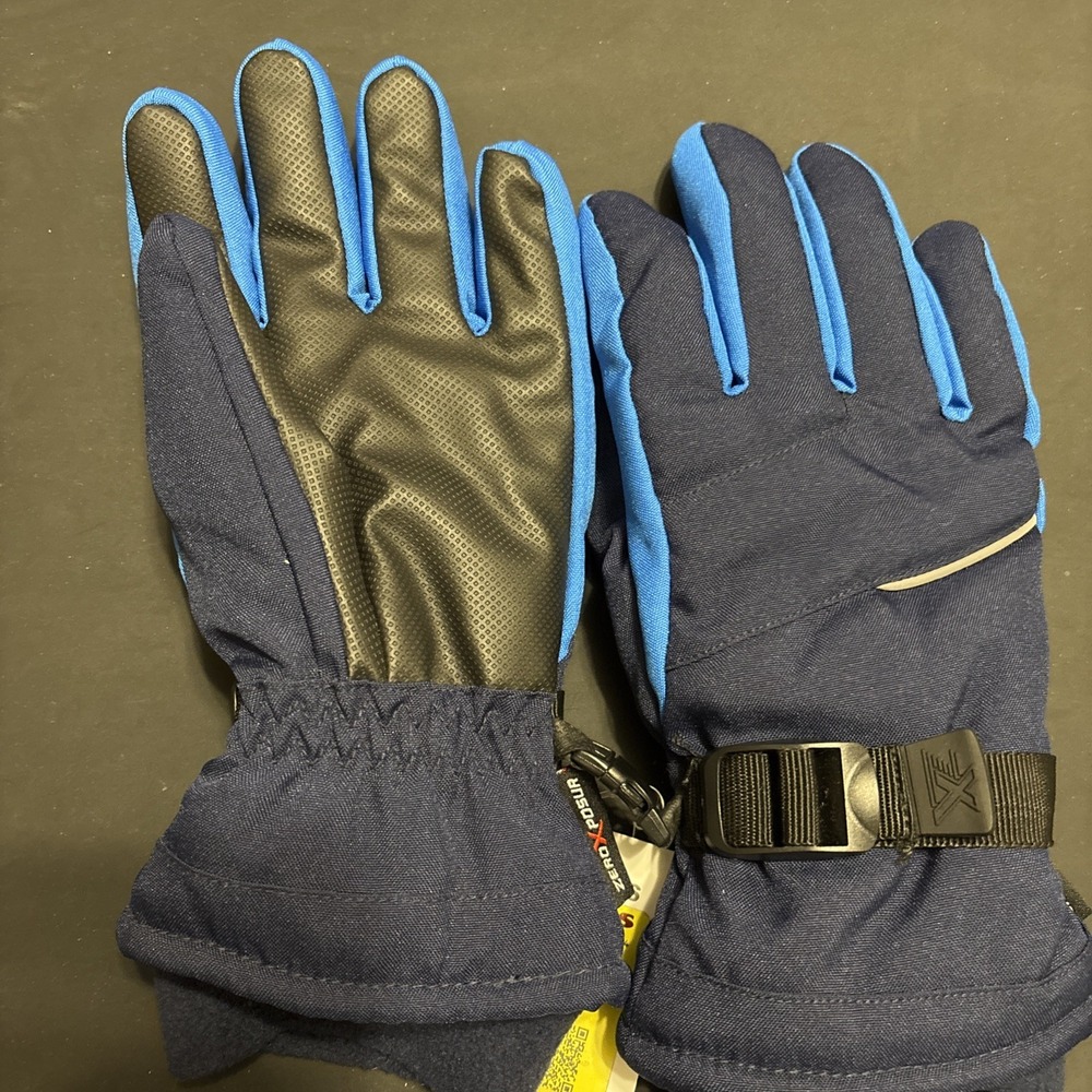 ZeroXposur Adult L/XL Winter Ski Snow Gloves Navy Blue 3M Thinsulate NWT Mens